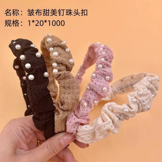 Crepe Sweet Beaded Head Buckle