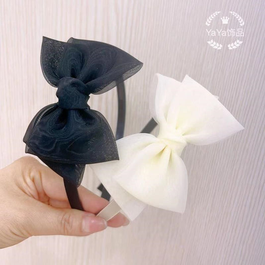 Rice black double-layer bow tie buckle
