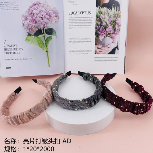 Sequin Wrinkle Head Buckle