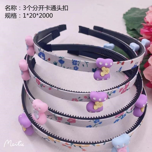 3 separate cartoon head clasps MWXJ