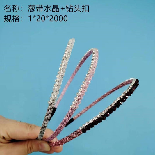 Crystal drill buckle with onion