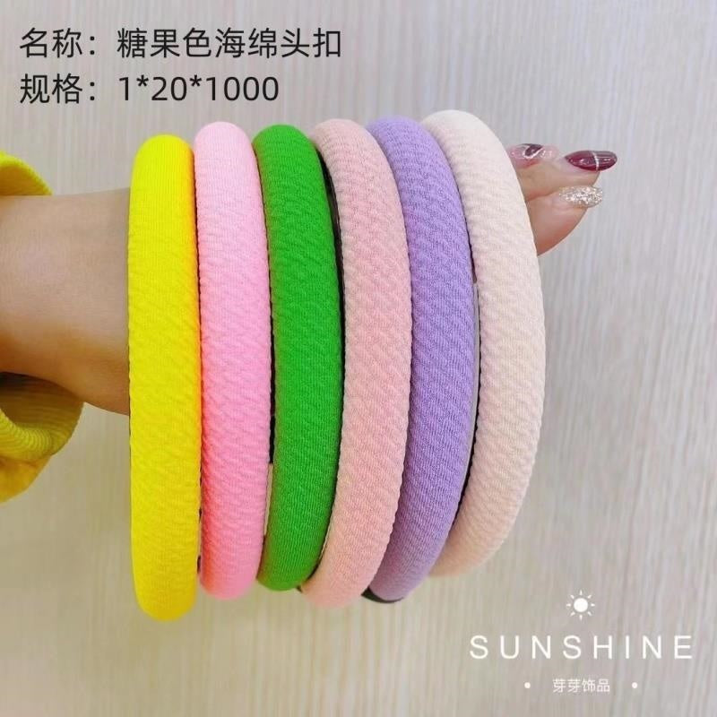 Candy color sponge head buckle