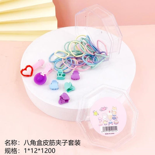 Octagonal box rubber band clip suit