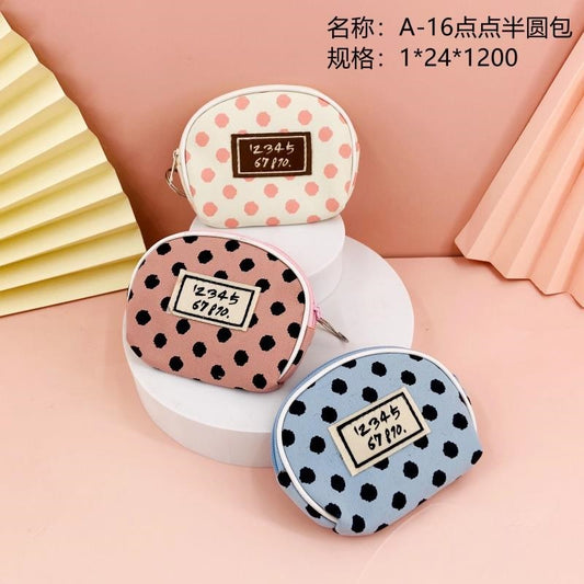 A-16 Dotted Semi-circular Bag