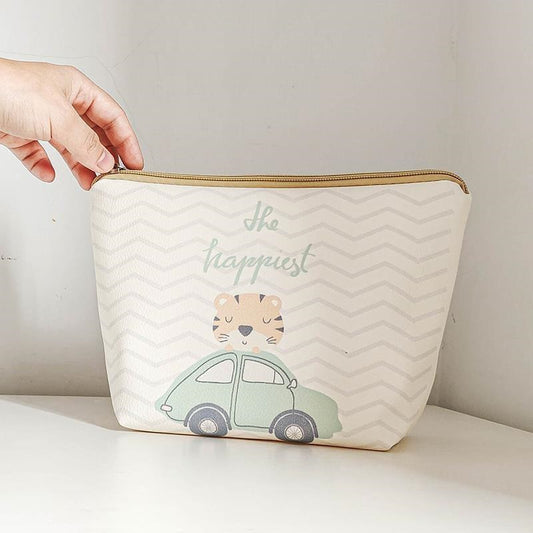 Cosmetic bag (3D style), mixed flower pattern