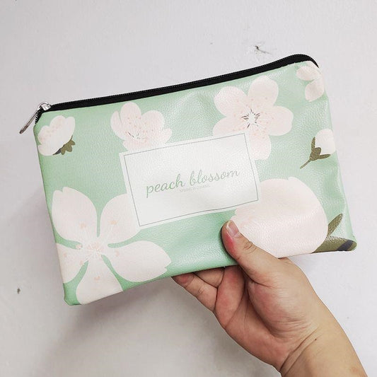 Cosmetic bag (flat style), mixed flower pattern