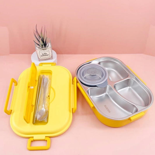 Xiaohuangya 2022-82 Four-compartment Square Buckle Lunch Box