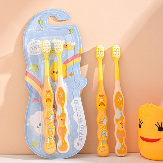 R0241 Moe Fun School Children Soft Hair Toothbrush 2 Pack