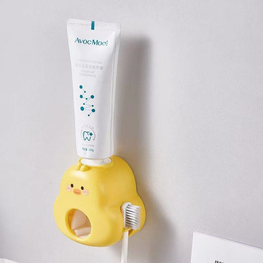 Small yellow duck 9000 wall hanging tooth squeezing device (can hang toothbrush) 