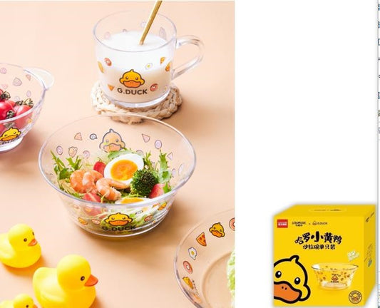 Single little yellow duck salad bowl 