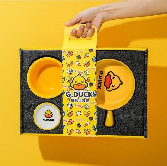 [Single - handle Bowl] Little Yellow Duck Mini Baking Set