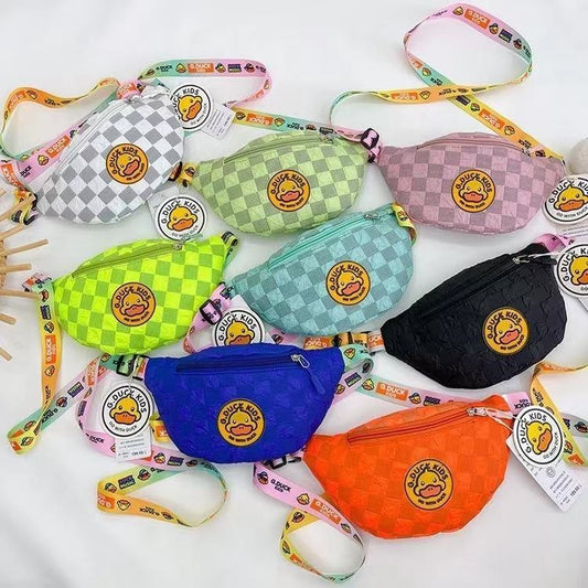 Yellow Duck Plaid Fanny Pack
