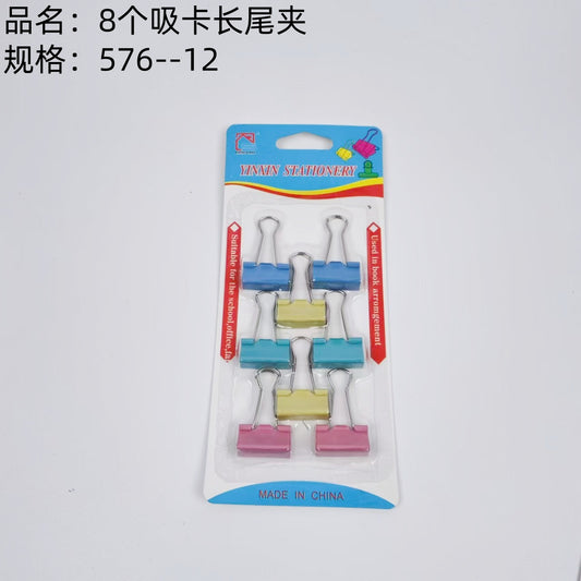 8 clip-on long tail clips with blister card