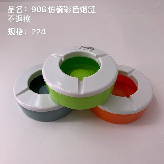 906 Faux Porcelain Colored Ashtray, No Return