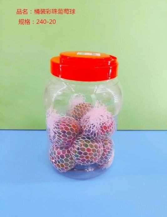 Barreled colorful bead - like grape balls