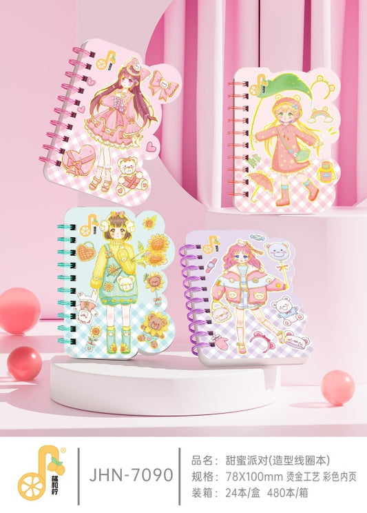 7090 Spiral Notebook, Sweet Party