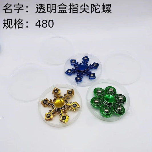 Transparent box fidget spinner