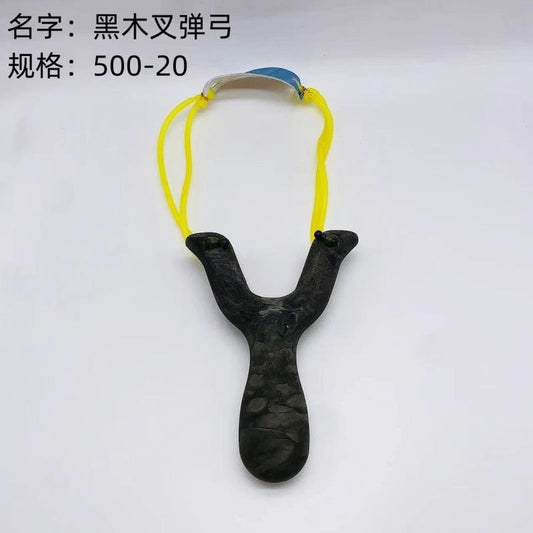 Black wooden fork slingshot