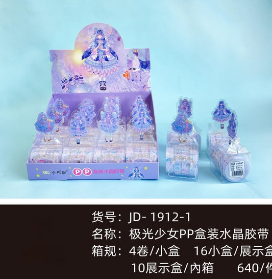 1912-1 Aurora Girl-shaped PP Boxed Crystal Tape