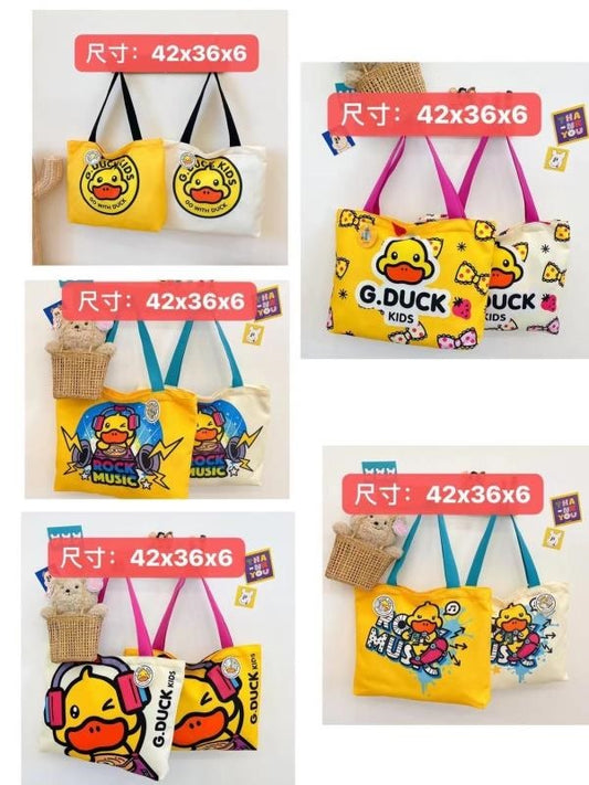 Bolsa de tela con forma de pato horizontal 