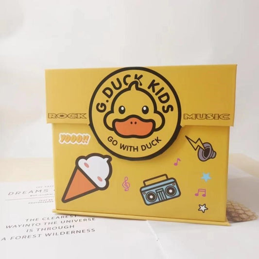 Caja de regalo con forma de patito de goma (cuadrada) 