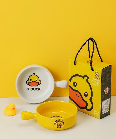 Yellow Duck Single Handle Bowl-Yellow