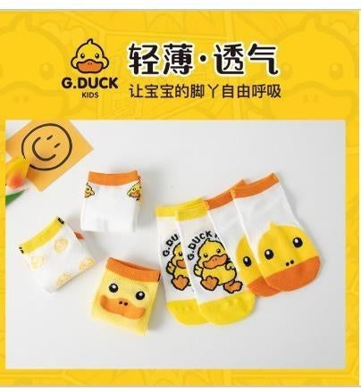 Small Yellow Duck Mesh Socks S