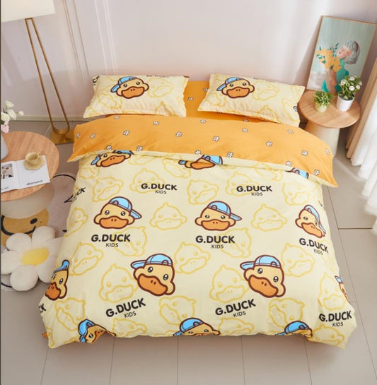 Yellow Duck Quilt Cover Four-piece Set 150*200 