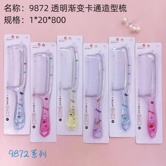 9872 transparent gradient cartoon shape comb