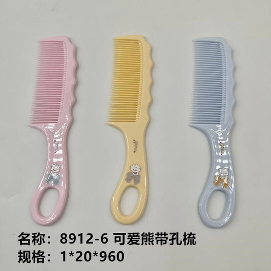8912-6 cute bear comb with holes