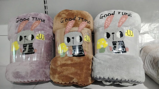 Big-Eyed Rabbit Bath Towel