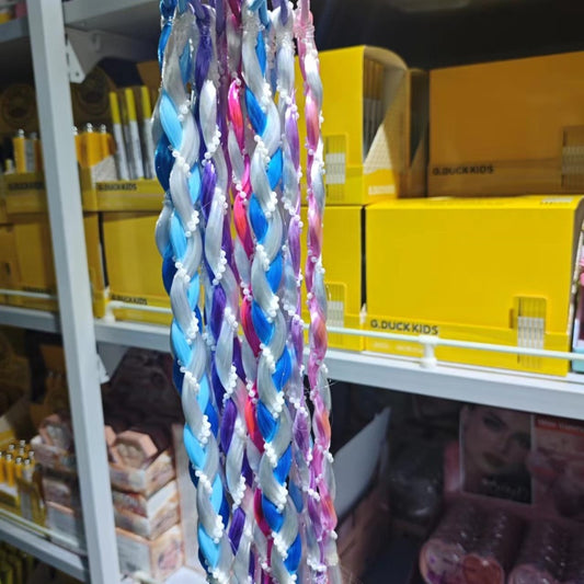 Pearl bicolor twist rubber band