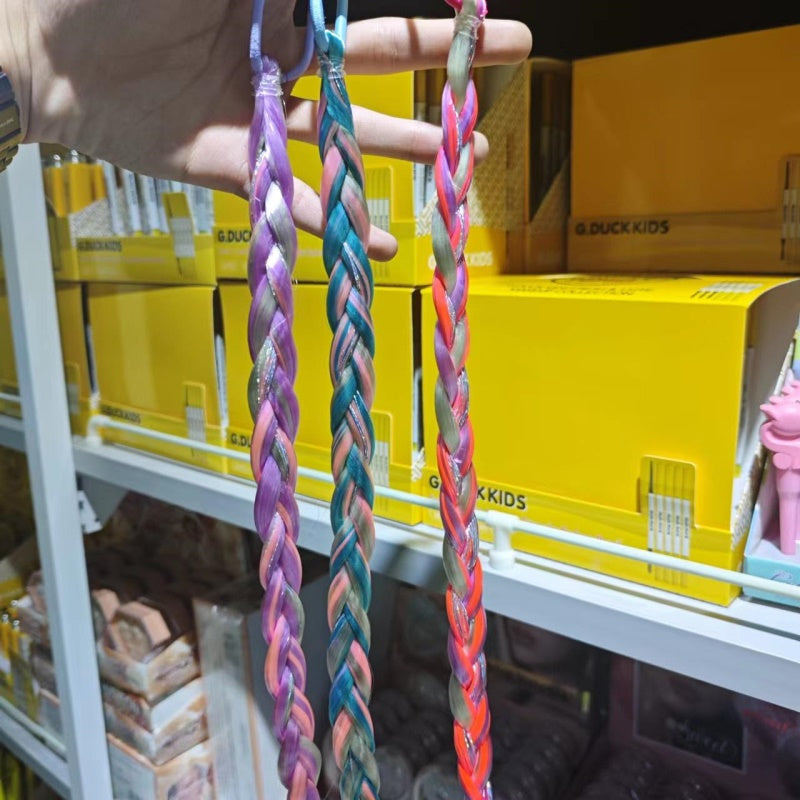 Tricolor Silver Braid Rubber Tendons