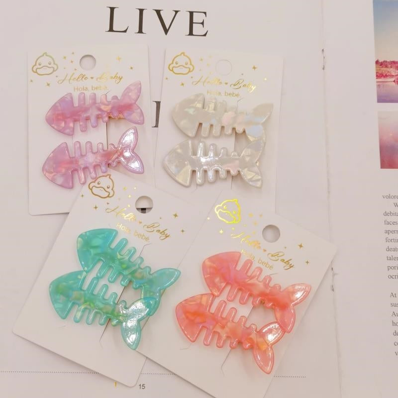 Shiny fishbone hairpin 