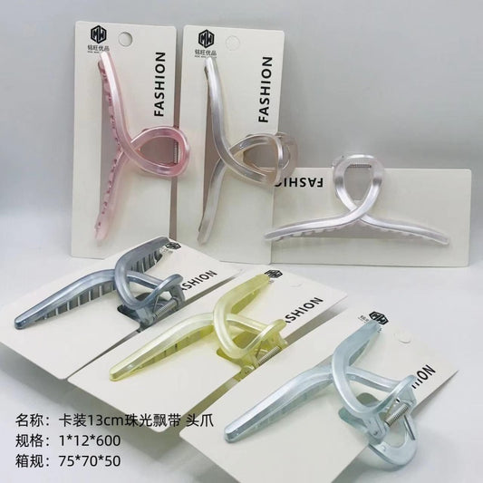13cm Pearlescent ribbon head claw