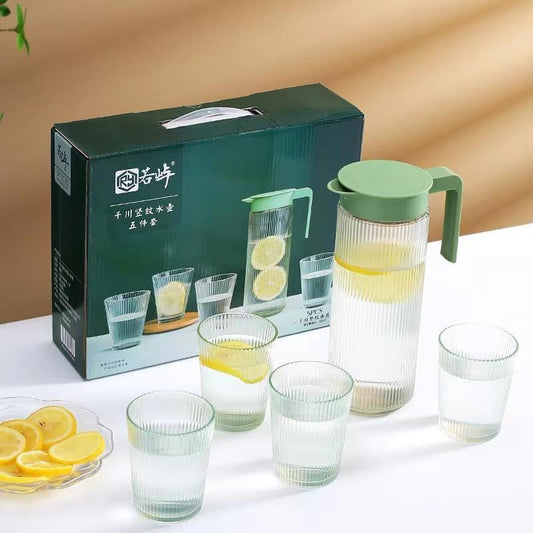 0083-1-T Qianchuan vertical pattern water bottle five-piece set