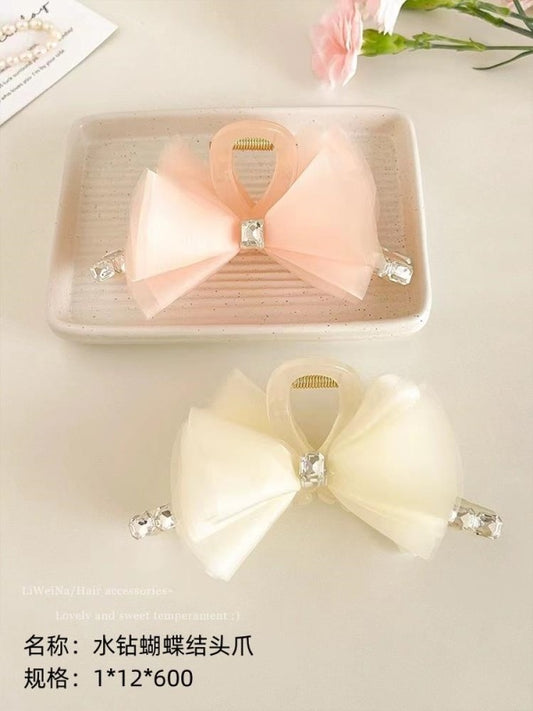 rhinestone bow head claw