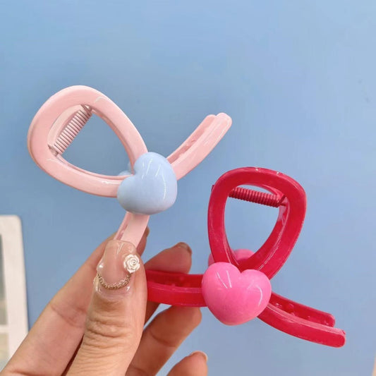 Colored Peach Heart Claw