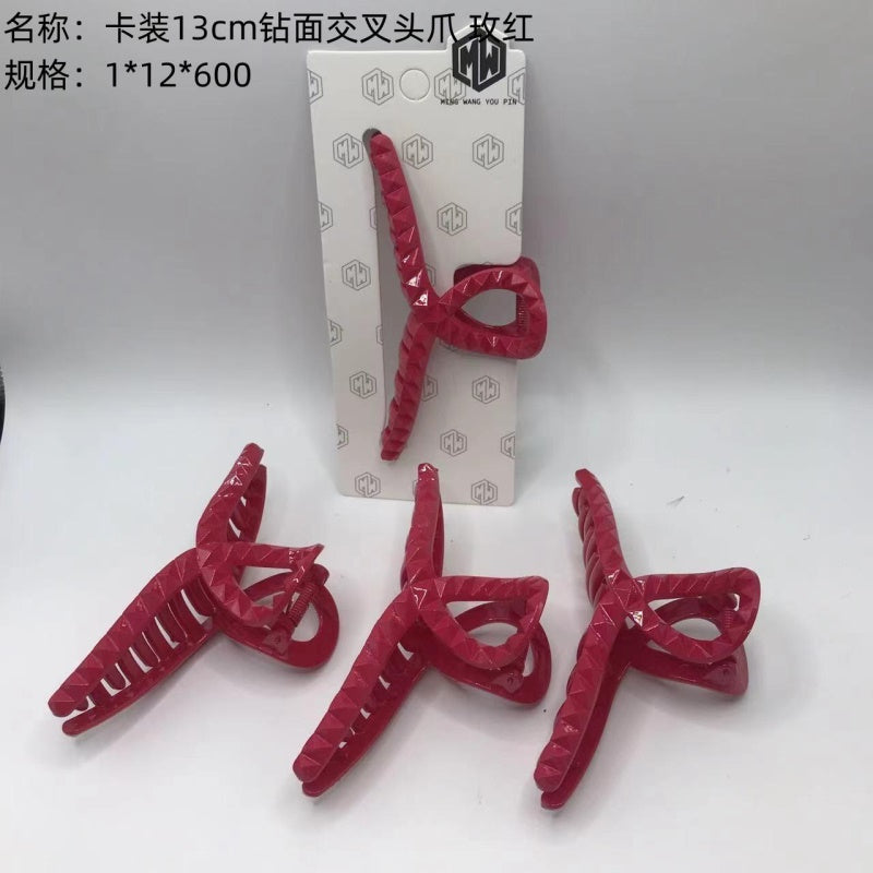 Card 13cm drill face cross-fork head claw rose red