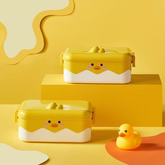 6265 small yellow chicken stainless steel lunch box