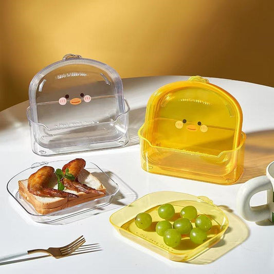 Little yellow duck 8735 small bone dish square transparent 