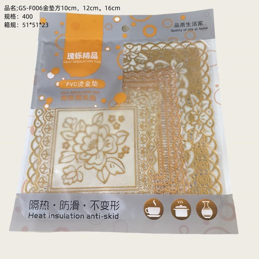 GS-F006 gold pad square 10cm,12cm. 16cm