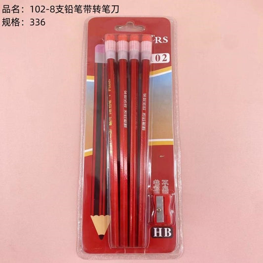 102 - 8 pencils with pencil sharpeners