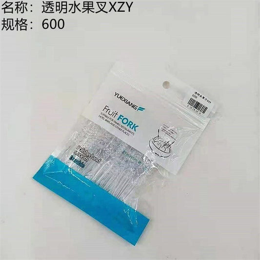 Transparent fruit fork