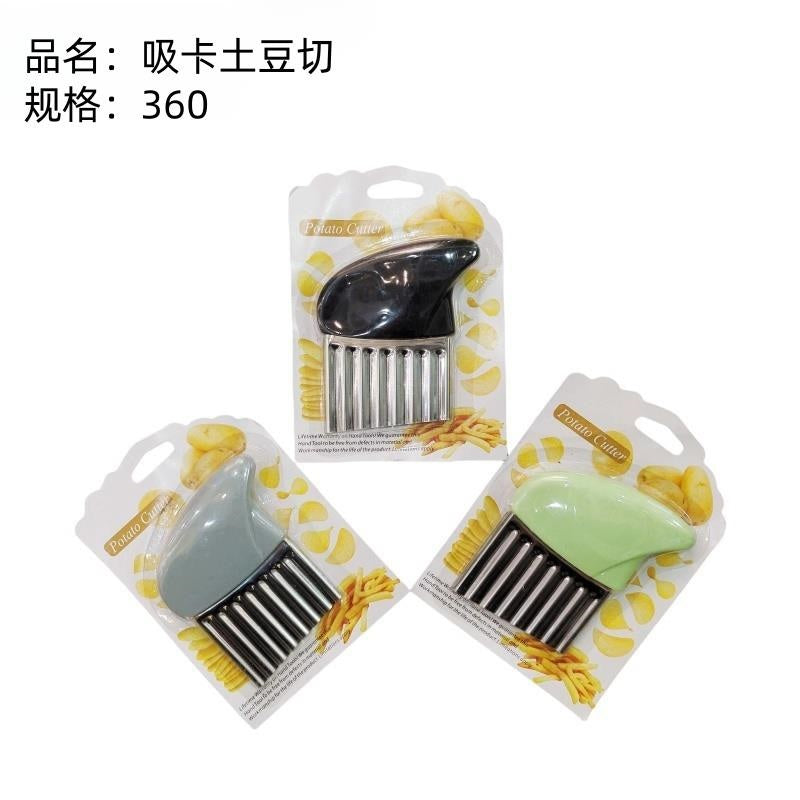 Suction card potato cut