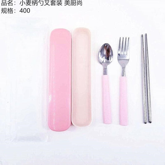 Wheat handle spoon fork suit