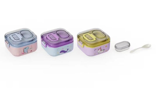 6012B "Yuewei Plastic Single Layer Square Lunch Box 850ml"