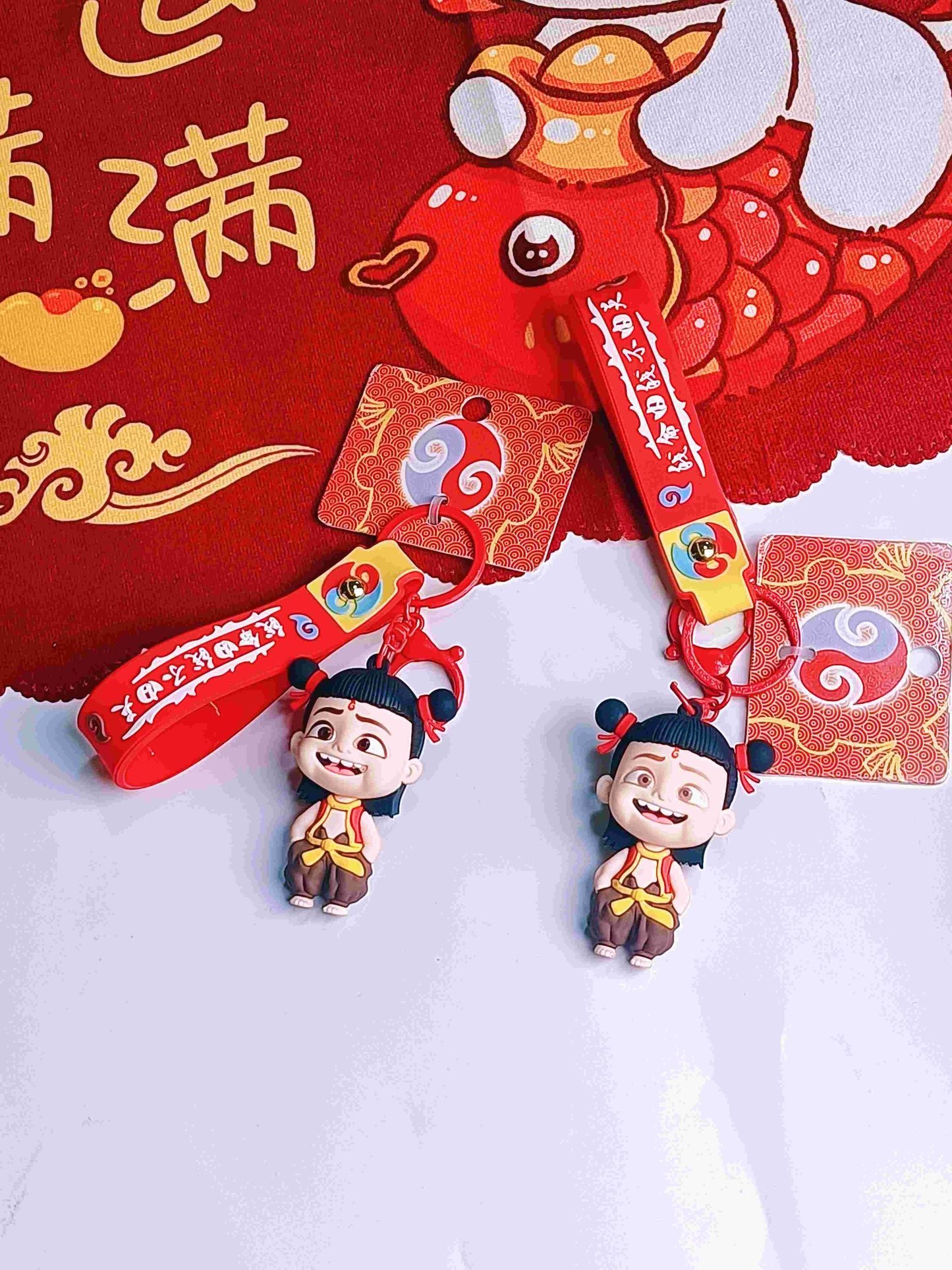 Ne Zha red figurine