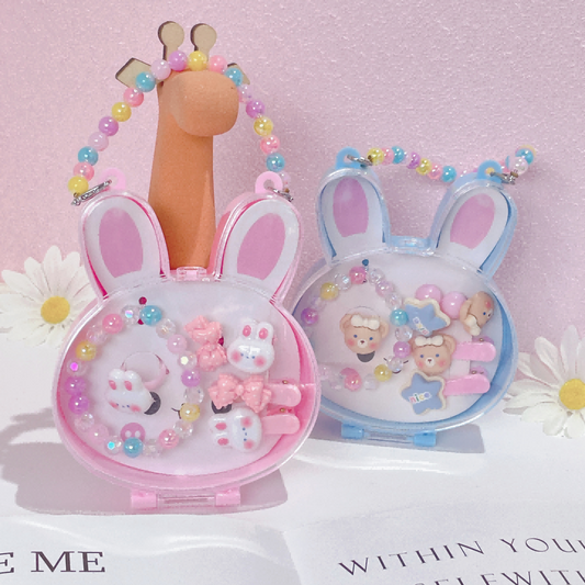 126 Rabbit Box Cartoon Set