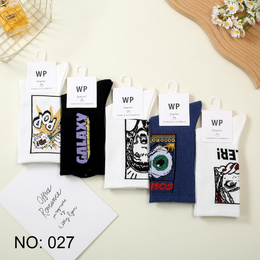 027 High-waisted Men's Sports Trendy Socks